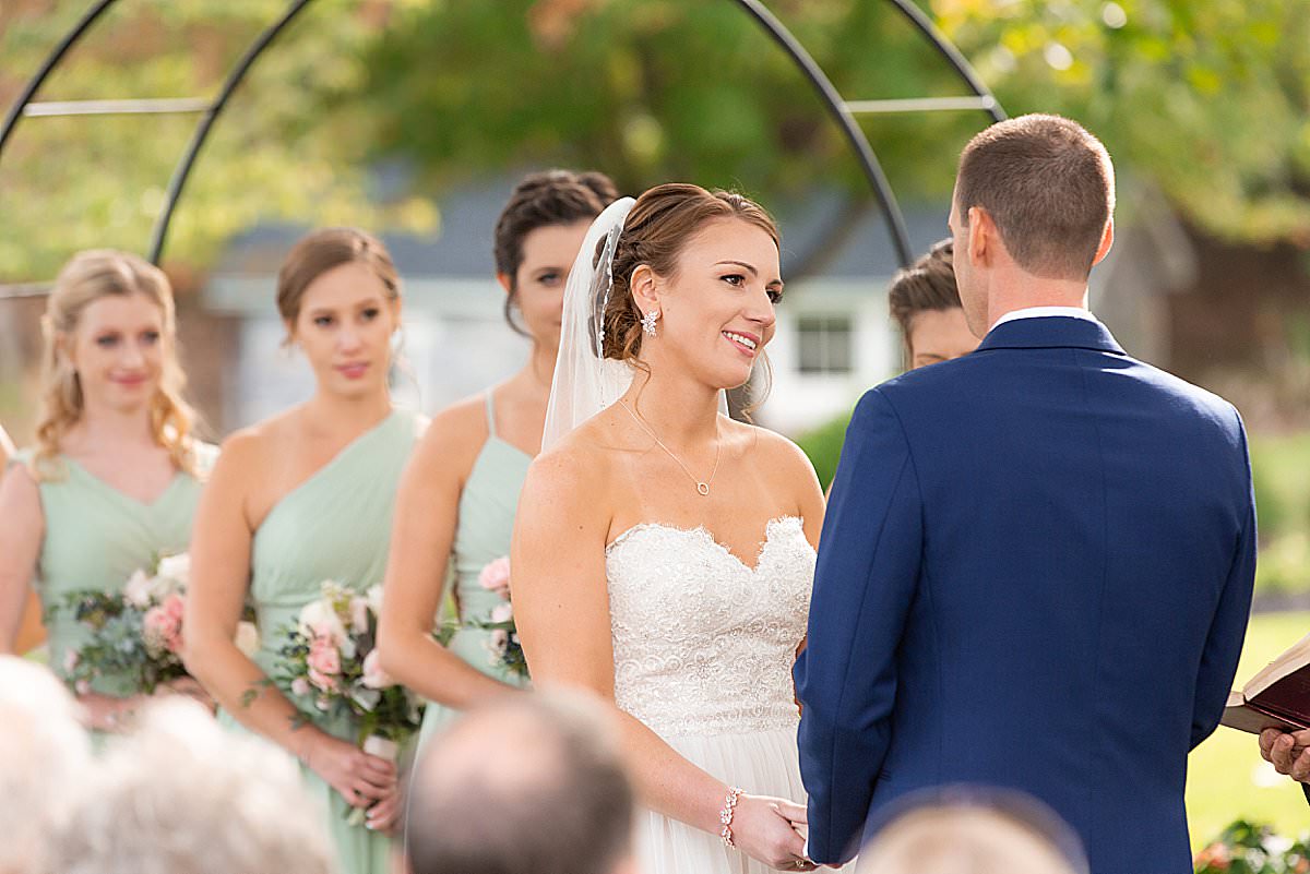 ceremony bride | Beech Springs Farm Wedding in Ortanna PA by Harrisburg Photographer Photography by Erin Leigh