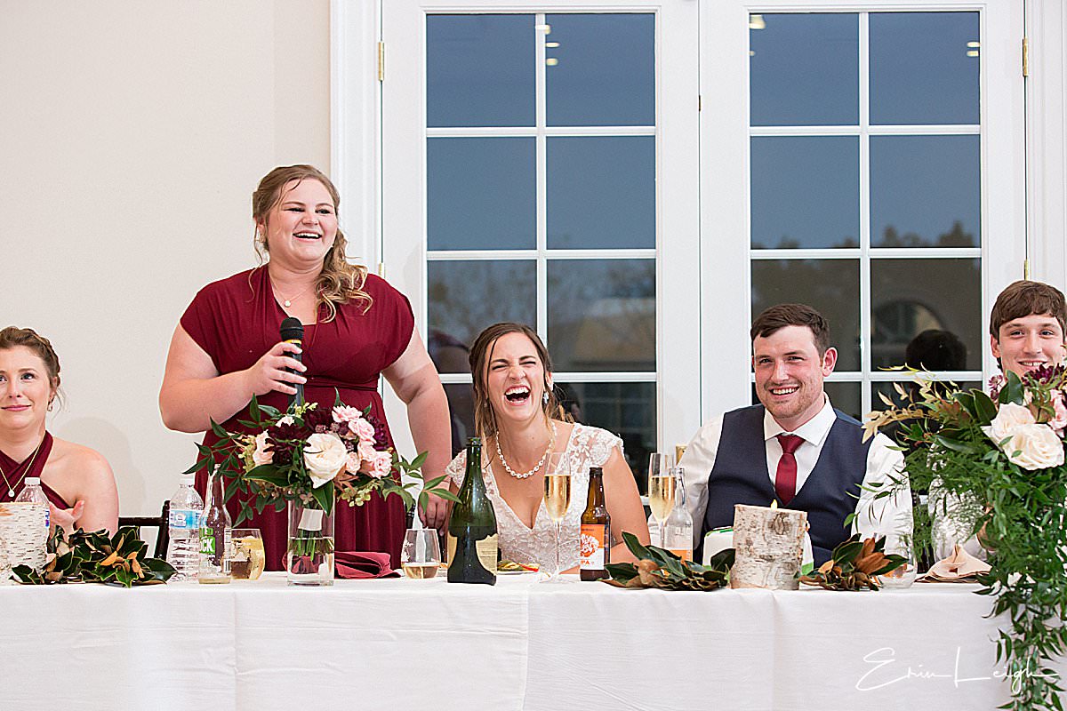 reception toast | Brix & Columns Vineyard Wedding in McGaheysville VA by Harrisburg Photographer Photography by Erin Leigh