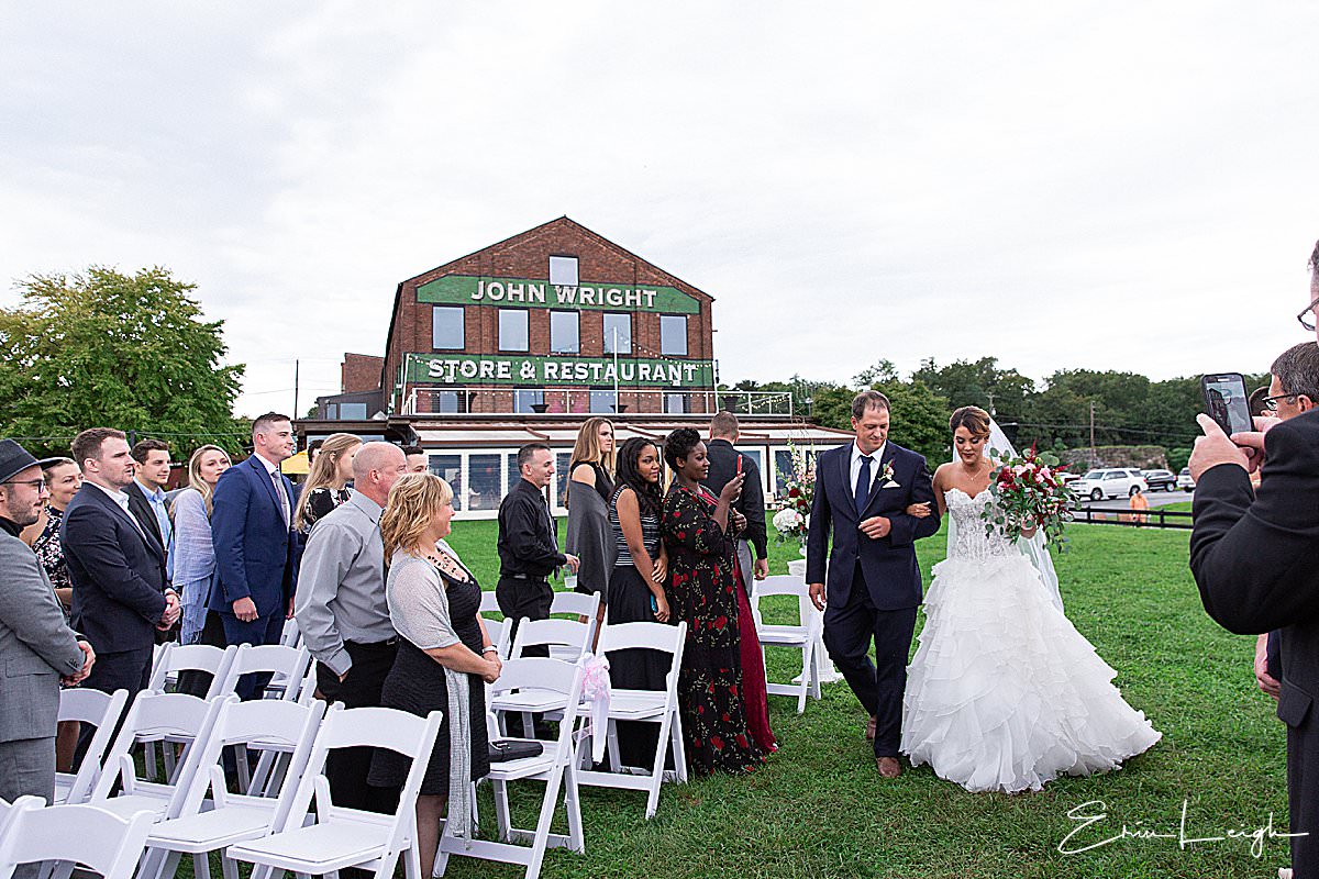 wedding ceremony processional | John Wright Restaurant Wedding in Wrightsville PA by Harrisburg Photographer Photography by Erin Leigh