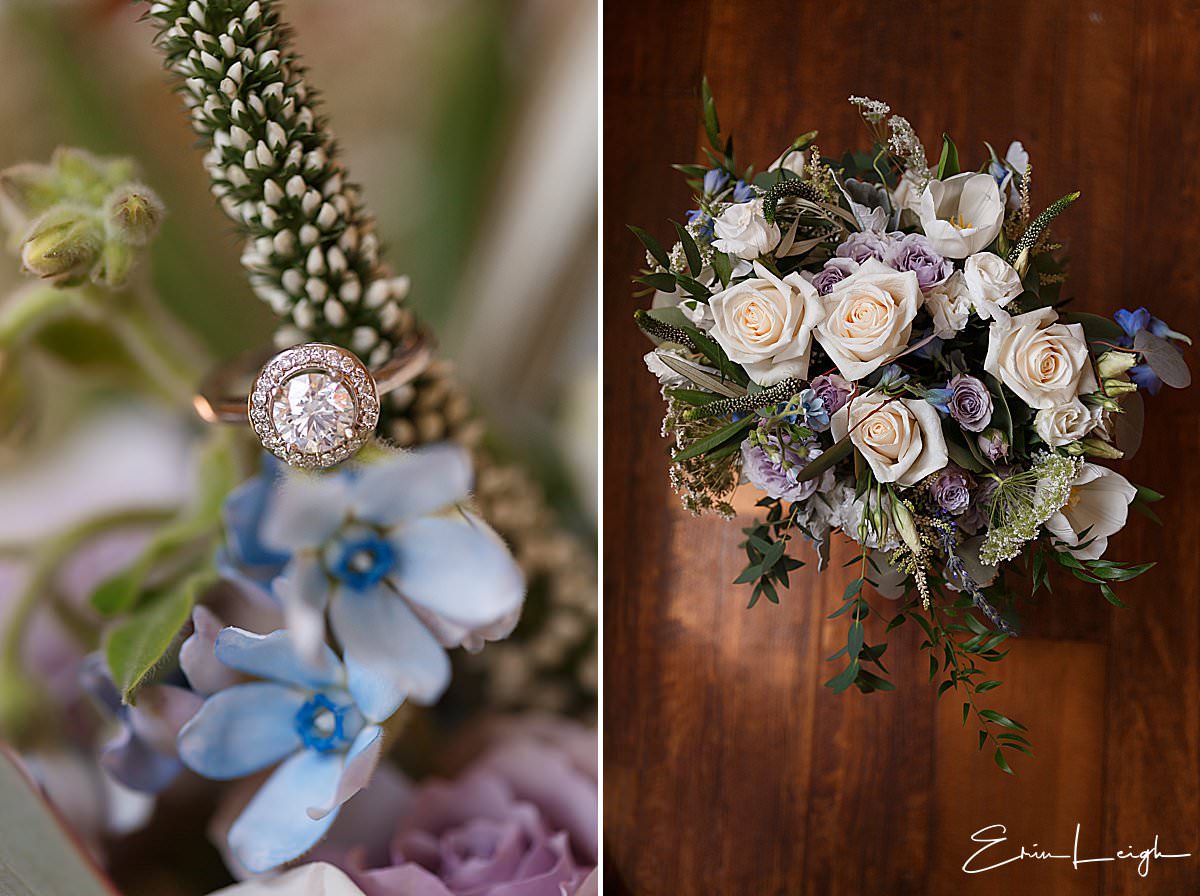 wedding ring, bridal bouquet | Lakeview Farms Wedding in Dover PA by Harrisburg Photographer Photography by Erin Leigh
