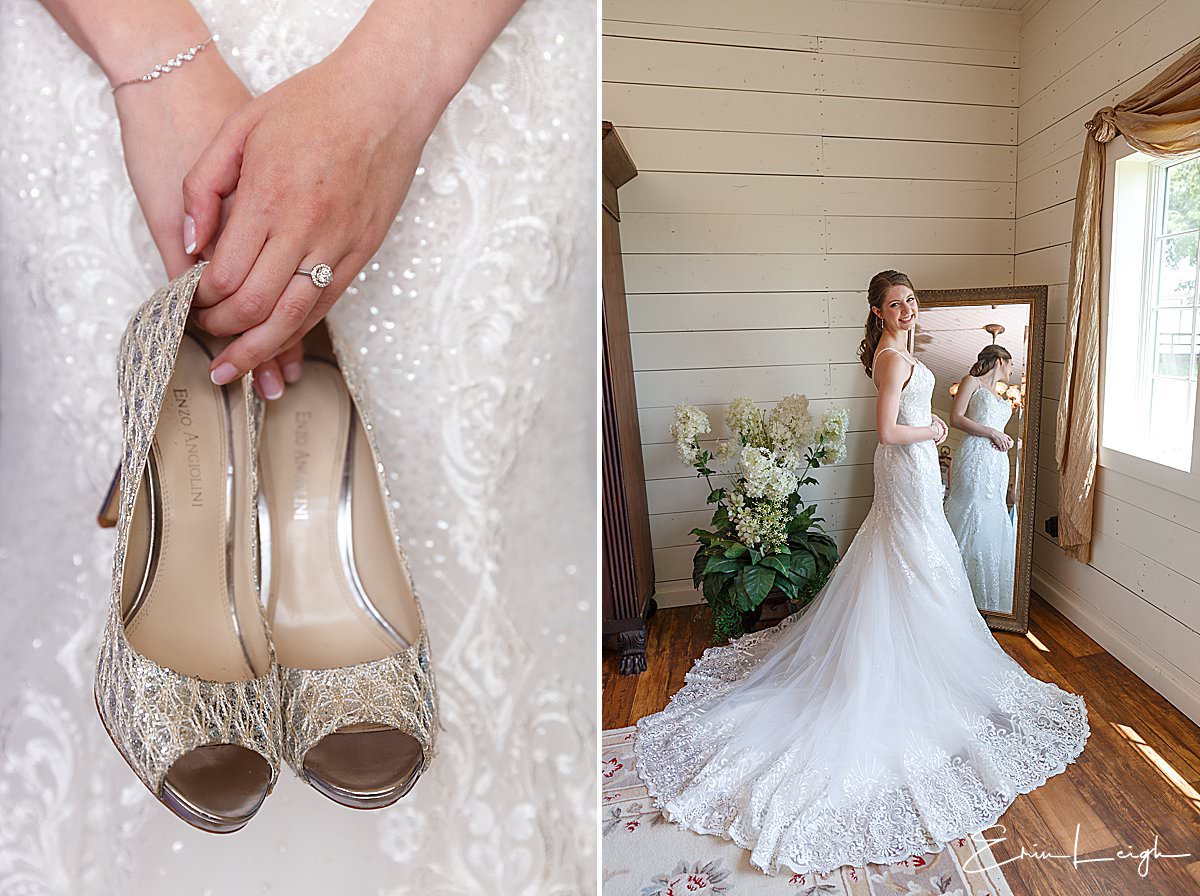 wedding shoes, bride | Lakeview Farms Wedding in Dover PA by Harrisburg Photographer Photography by Erin Leigh