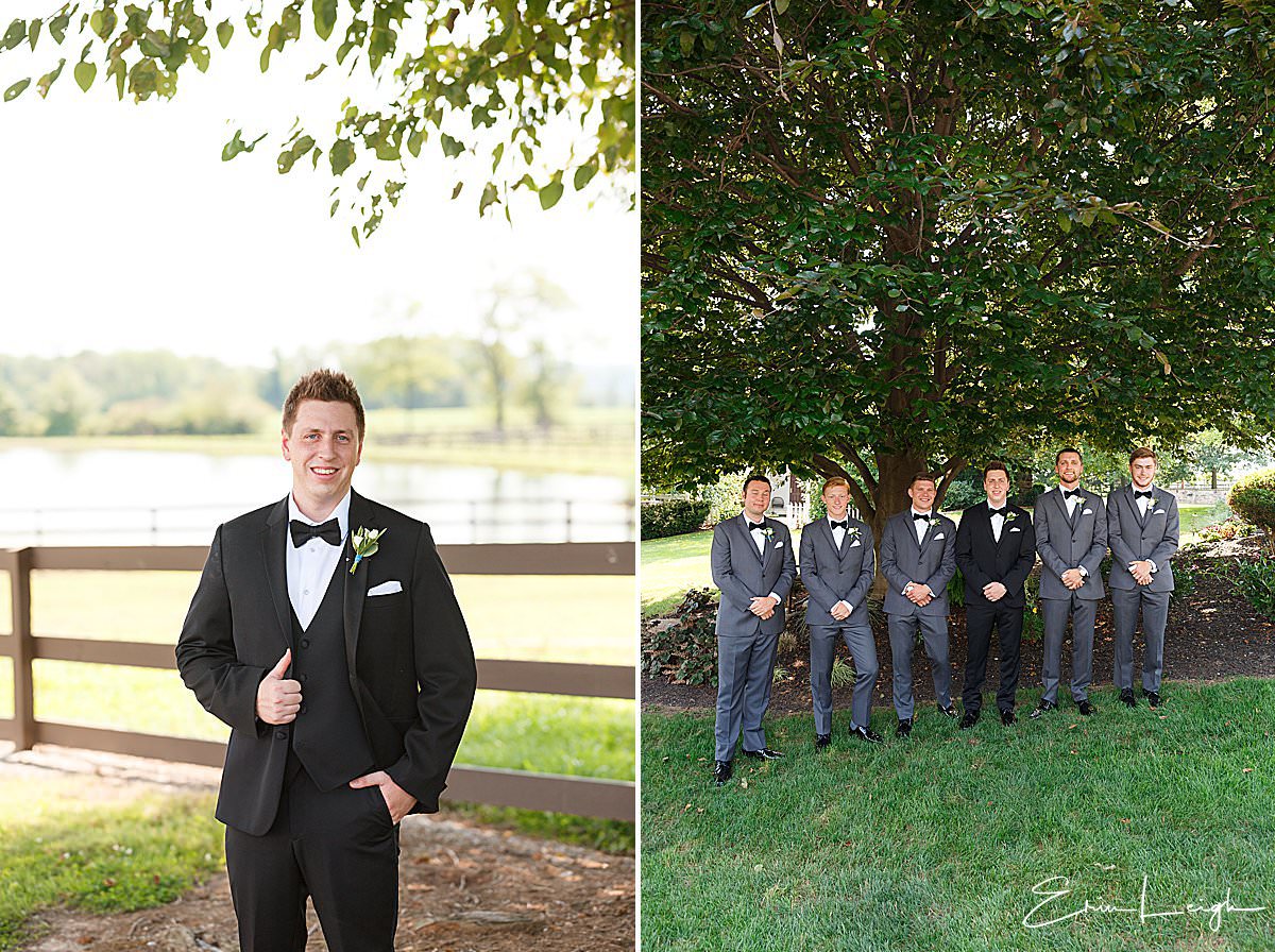 groomsmen and groom | Lakeview Farms Wedding in Dover PA by Harrisburg Photographer Photography by Erin Leigh