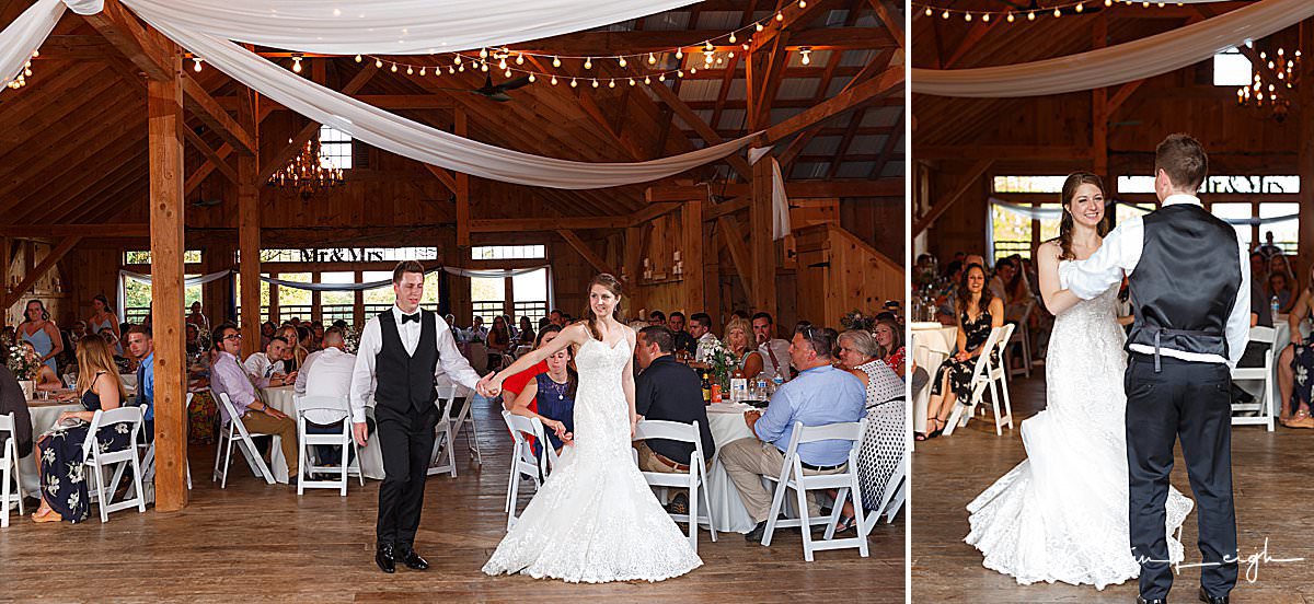 first dance barn reception | Lakeview Farms Wedding in Dover PA by Harrisburg Photographer Photography by Erin Leigh