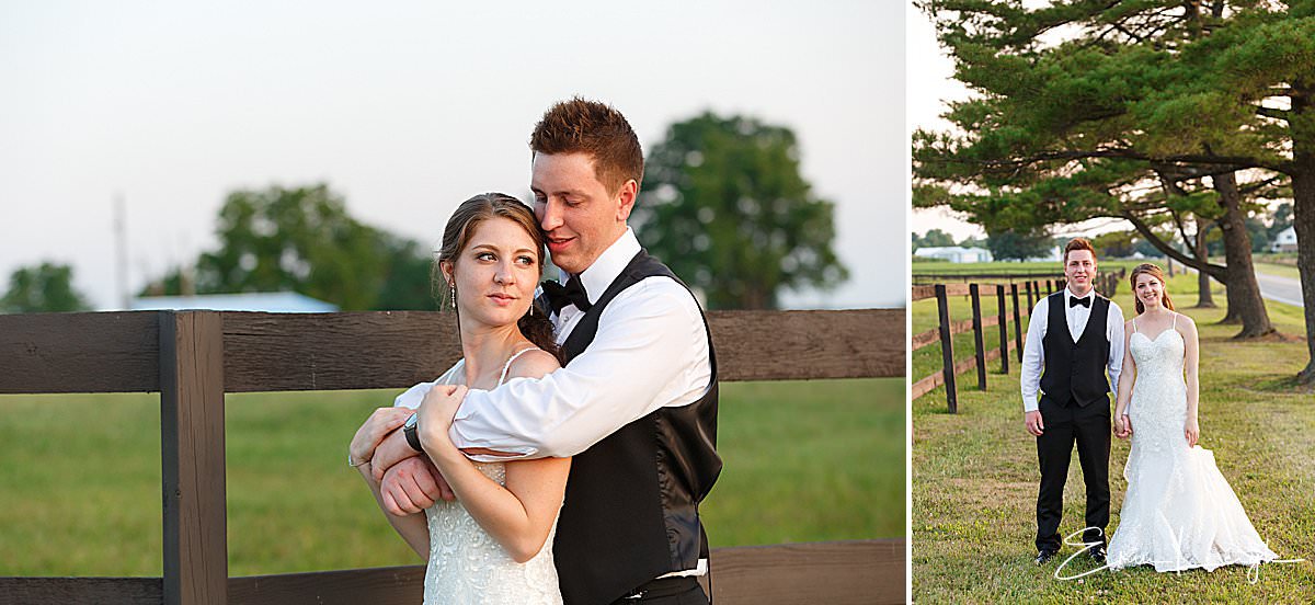 sunset bride and groom photo| Lakeview Farms Wedding in Dover PA by Harrisburg Photographer Photography by Erin Leigh