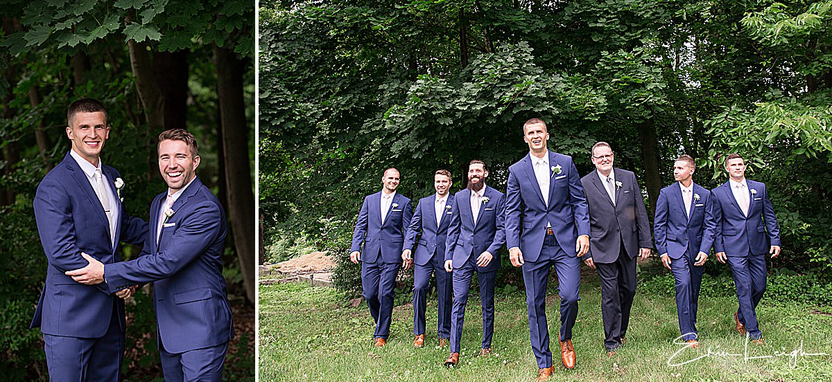 groomsmen, blue suits | Lauxmont Farms Wedding in Wrightsville PA by Harrisburg Photographer Photography by Erin Leigh