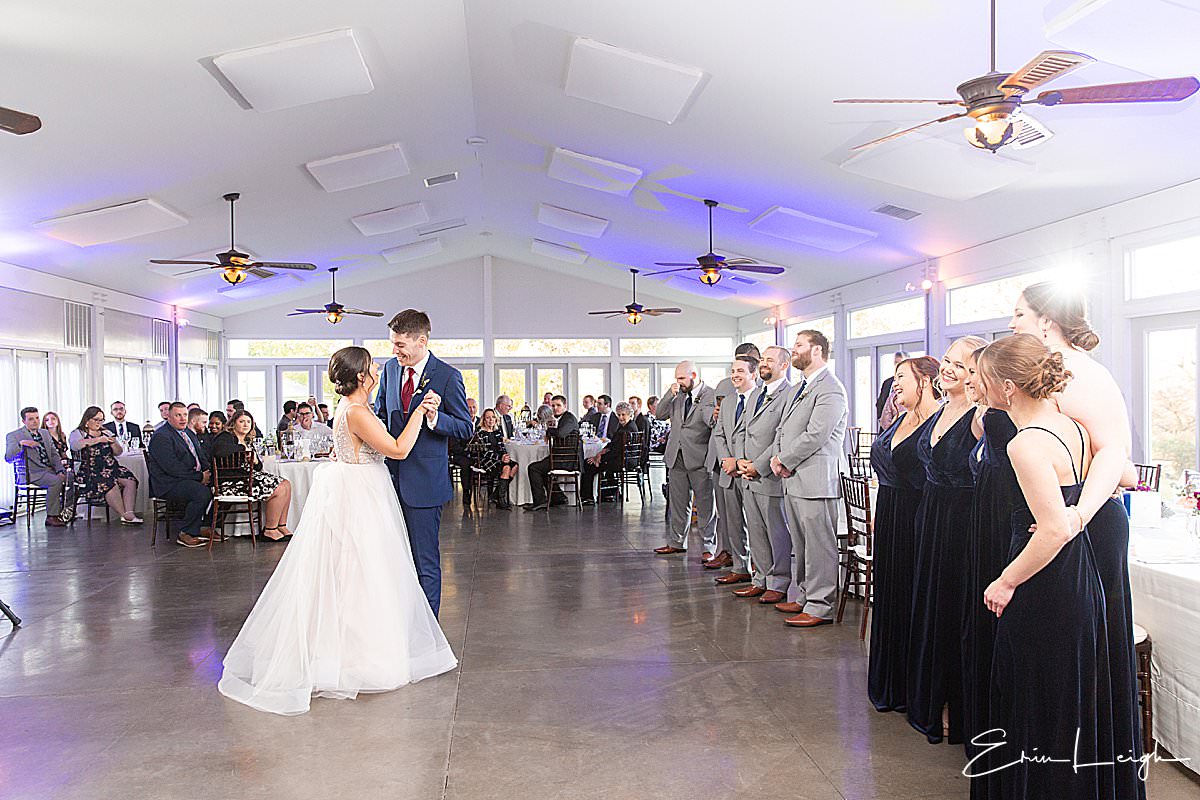 first dance purple uplighting | Stocks Manor Wedding in Mechanicsburg PA by Harrisburg Photographer Photography by Erin Leigh