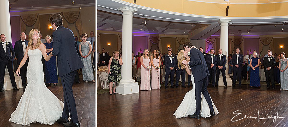 first dance and dip | West Shore Country Club Wedding, Mechanicsburg PA by Harrisburg Photographer Photography by Erin Leigh