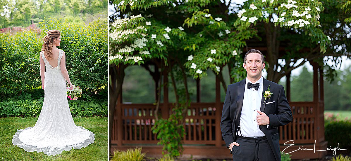 bride, bridal portrait, groom, groom portrait | Brookside Country Club Wedding in Macungie PA by Harrisburg Photographer Photography by Erin Leigh