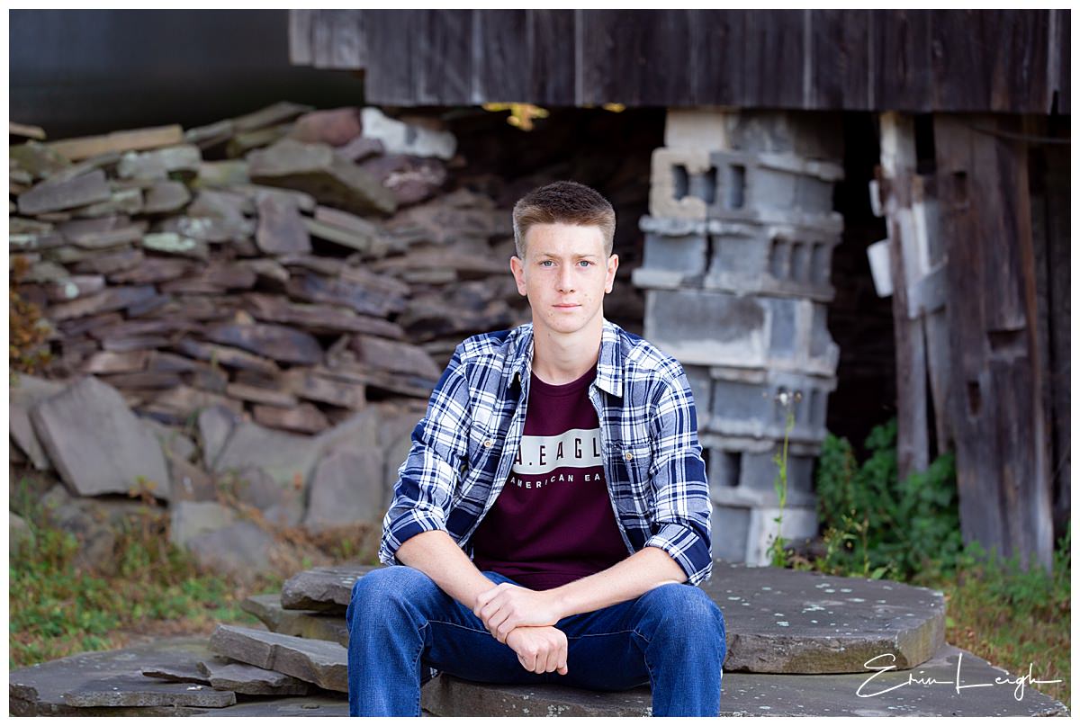 Senior Boy Photos |  Troy PA by Harrisburg Photographer Photography by Erin Leigh